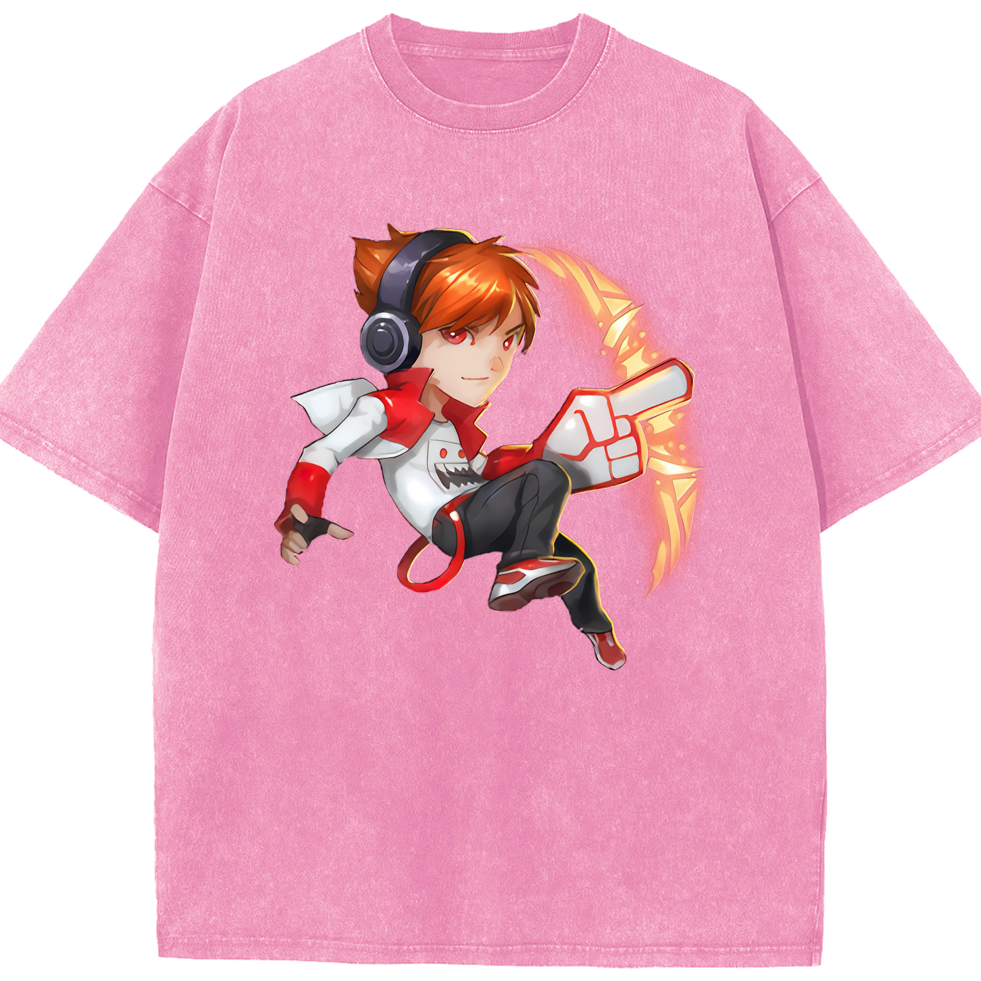 リーグ・オブ・レジェンド League of Legends LOL 綿100% ヴィンテージ風 半袖Tシャツ（フロントプリント）